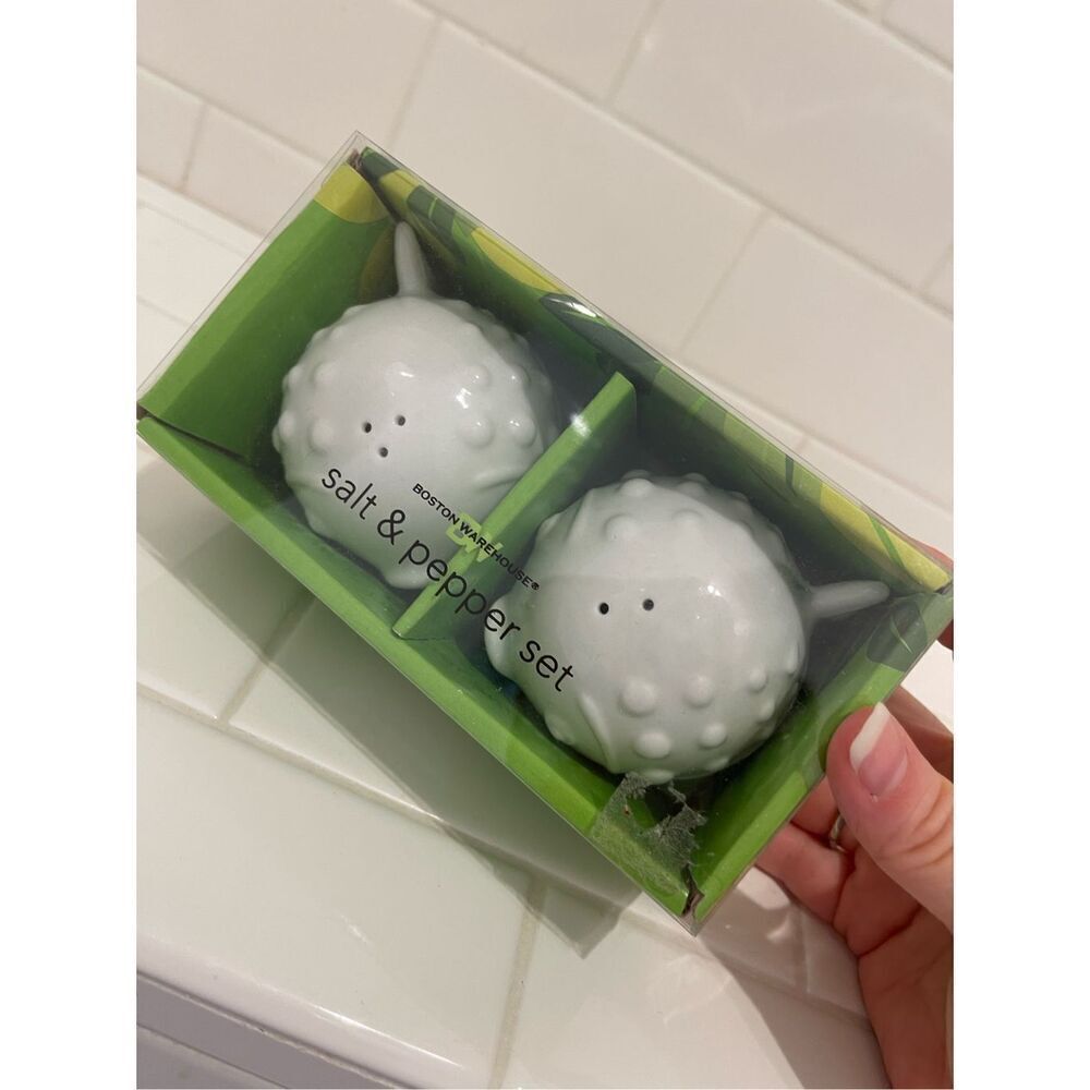 Ceramic Pufferfish Salt & Pepper Set